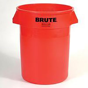 44 GAL RED TRASH CAN