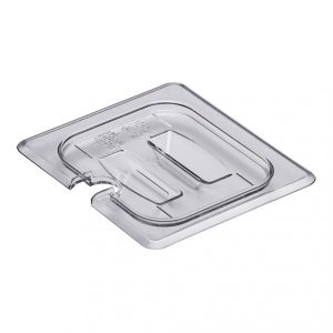 LID 1/6" SLOTTED CLR 60CWCHN WITH HANDLE
