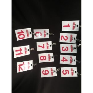 CARDS W/CLIPS FOR DOUGH TRAY (SET 1-12)