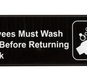#394530 EMPLOYEES WASH HANDS SIGN